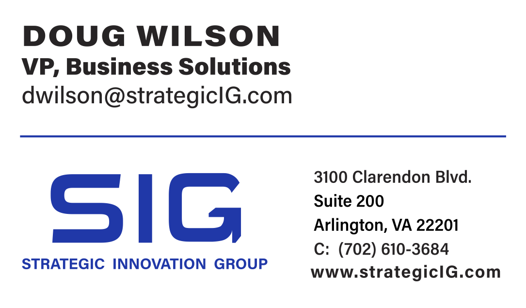 Doug Wilson business card