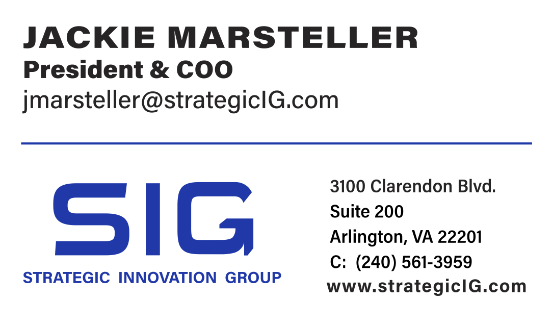 Jackie Marsteller business card