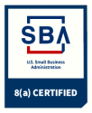SBA logo, 8 a certified